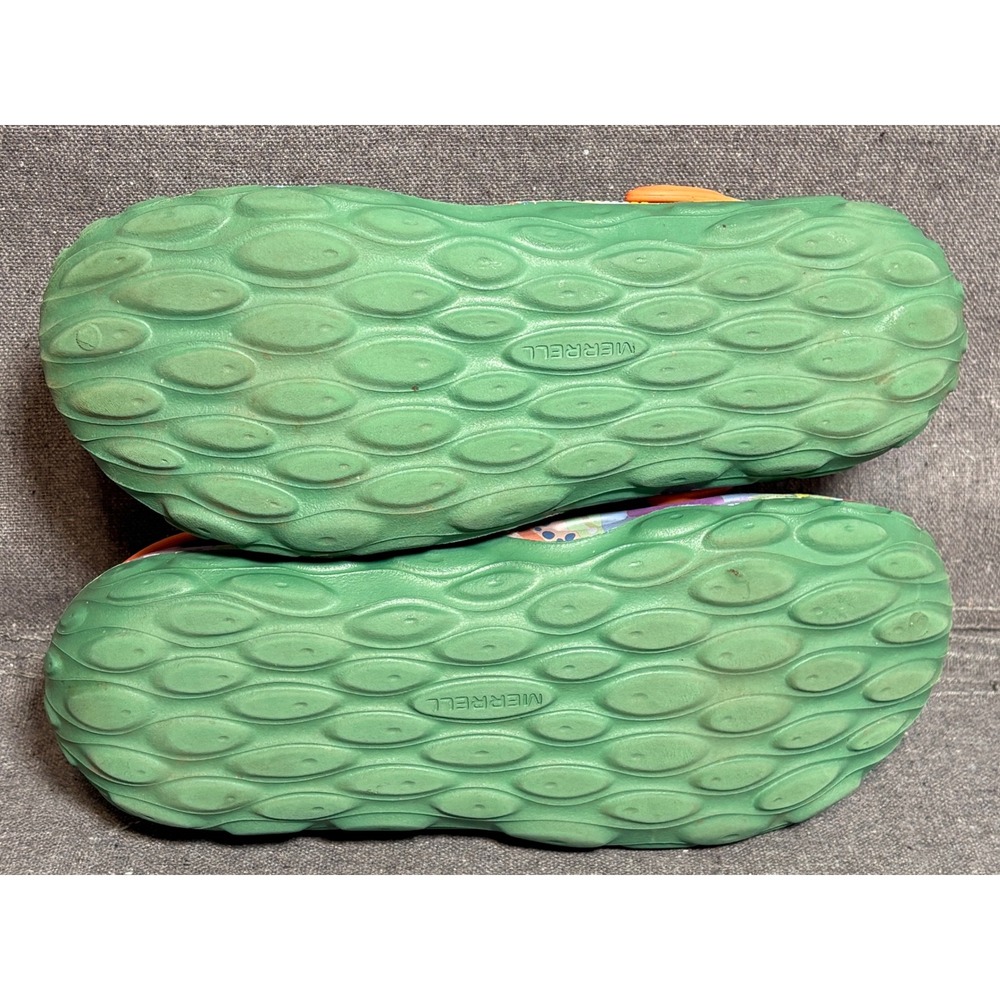 Merrell Hydro Moc Floral Water Shoes Mens 8.5 Womens 10 Green Orange Clogs - Picture 7 of 8